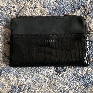 Liebeskind Berlin suede and leather wristlet